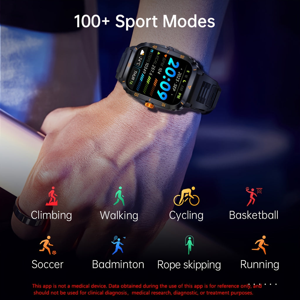 "SENBONO 1.96"" HD Smart Watch – Waterproof, Wireless Call, Multi-Sport Modes, Long Battery Life"