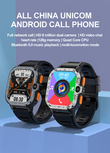 senbono smart dual camera call watch 4G, GPS navigation, recording, recording video, SMS, heart rate, blood oxygen and blood pressure monitoring