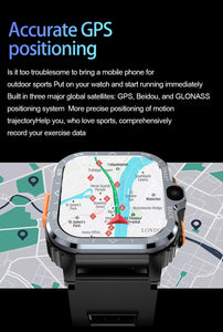 senbono smart dual camera call watch 4G, GPS navigation, recording, recording video, SMS, heart rate, blood oxygen and blood pressure monitoring