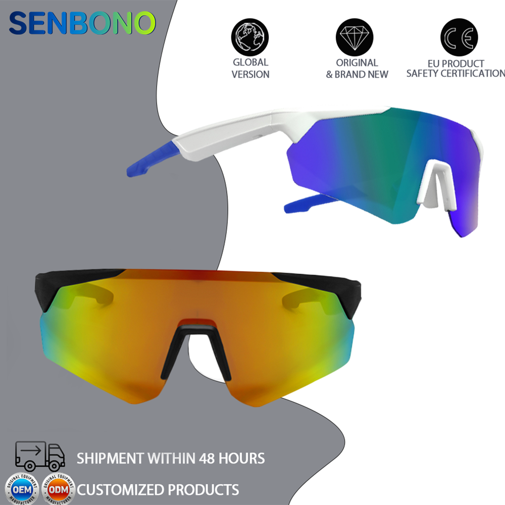 SENBONO QY-PRO2 smart glasses are the first choice. The large frame and colored polarized lenses can effectively block the glare of the sun and easily cope with scenes such as cycling and mountaineering.