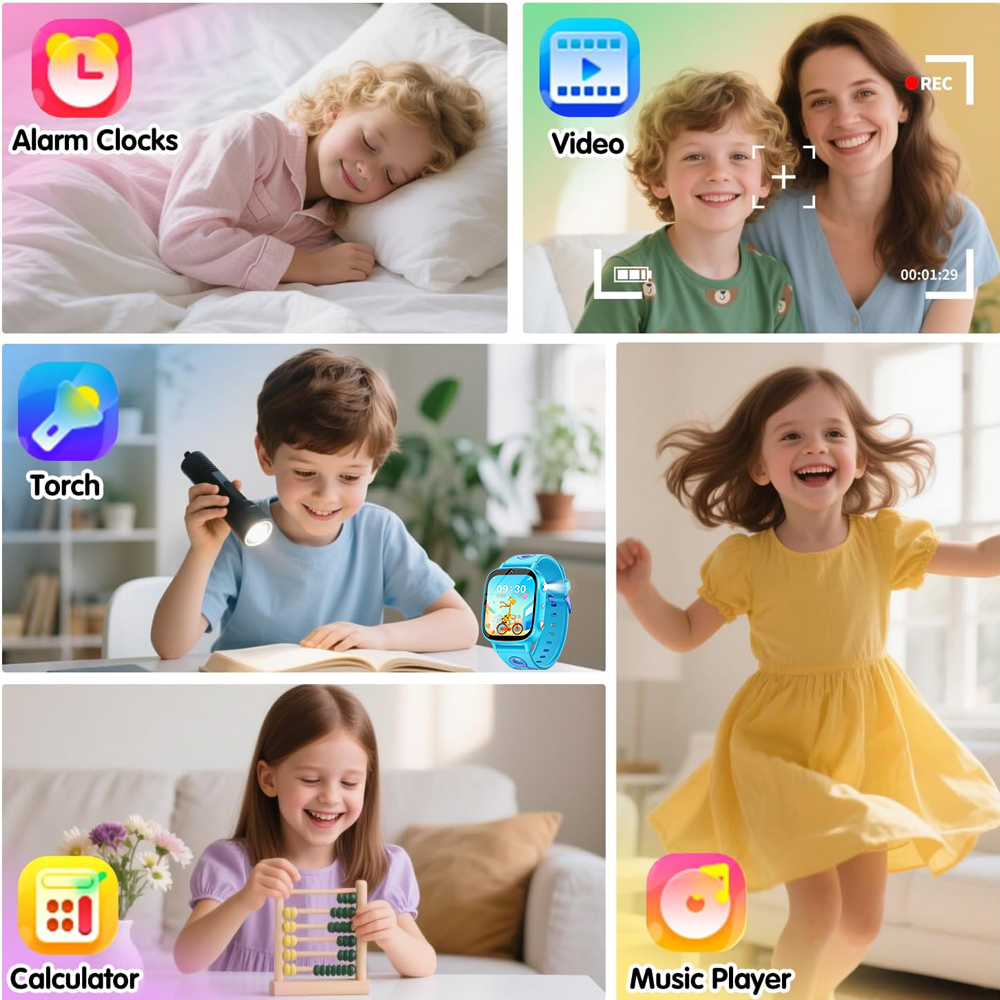 SENBONO smart children's M03watch 1.8 inches, built-in camera, MP3 player, alarm clock, flashlight, children's story, learning words, children's smart watch