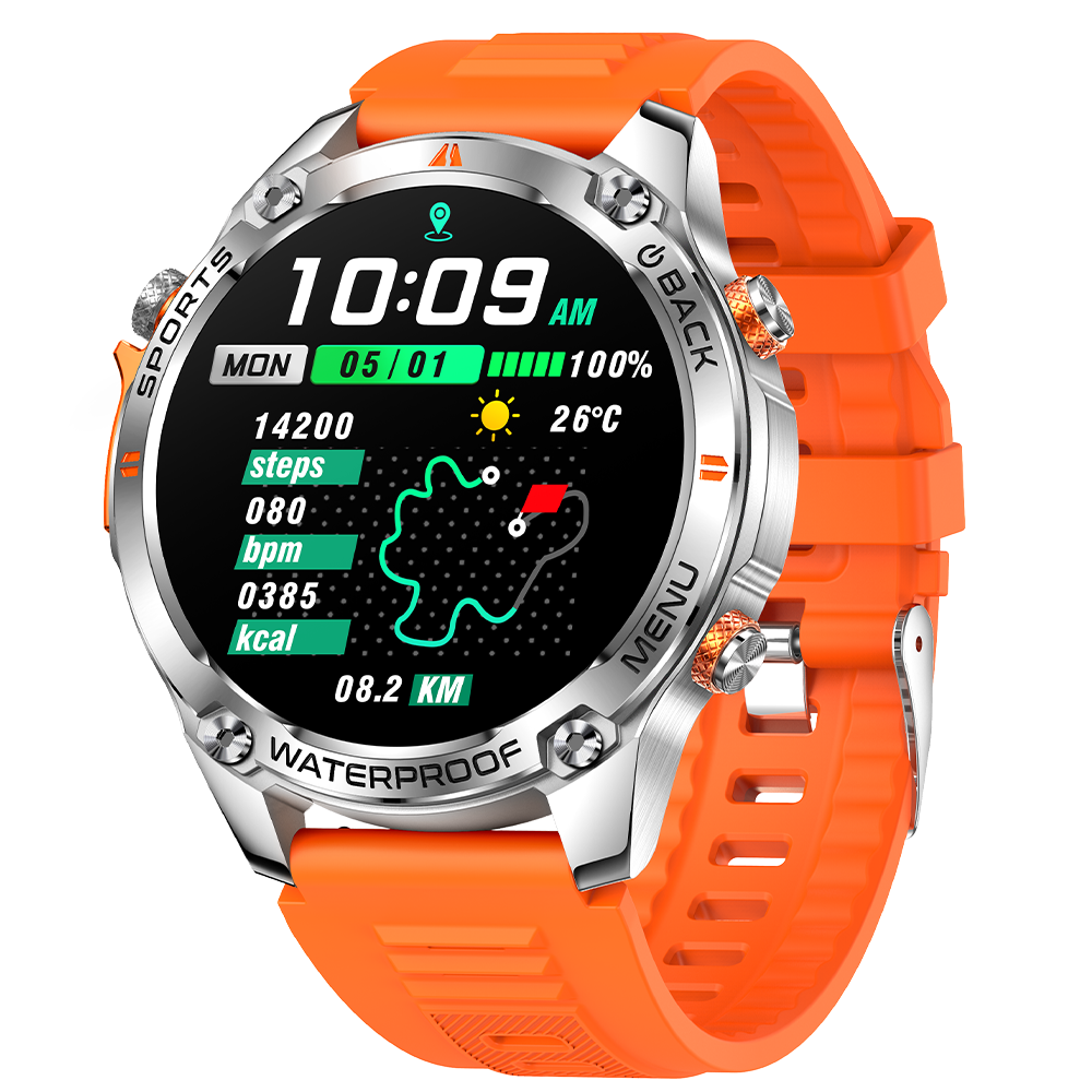 SENBONO Smart Outdoor Watch G100 Sports Watch 1.43 Inch GPS, Bluetooth Calling, Voice Assistant, Remote Camera, Fitness Tracker Smart Sports Glasses