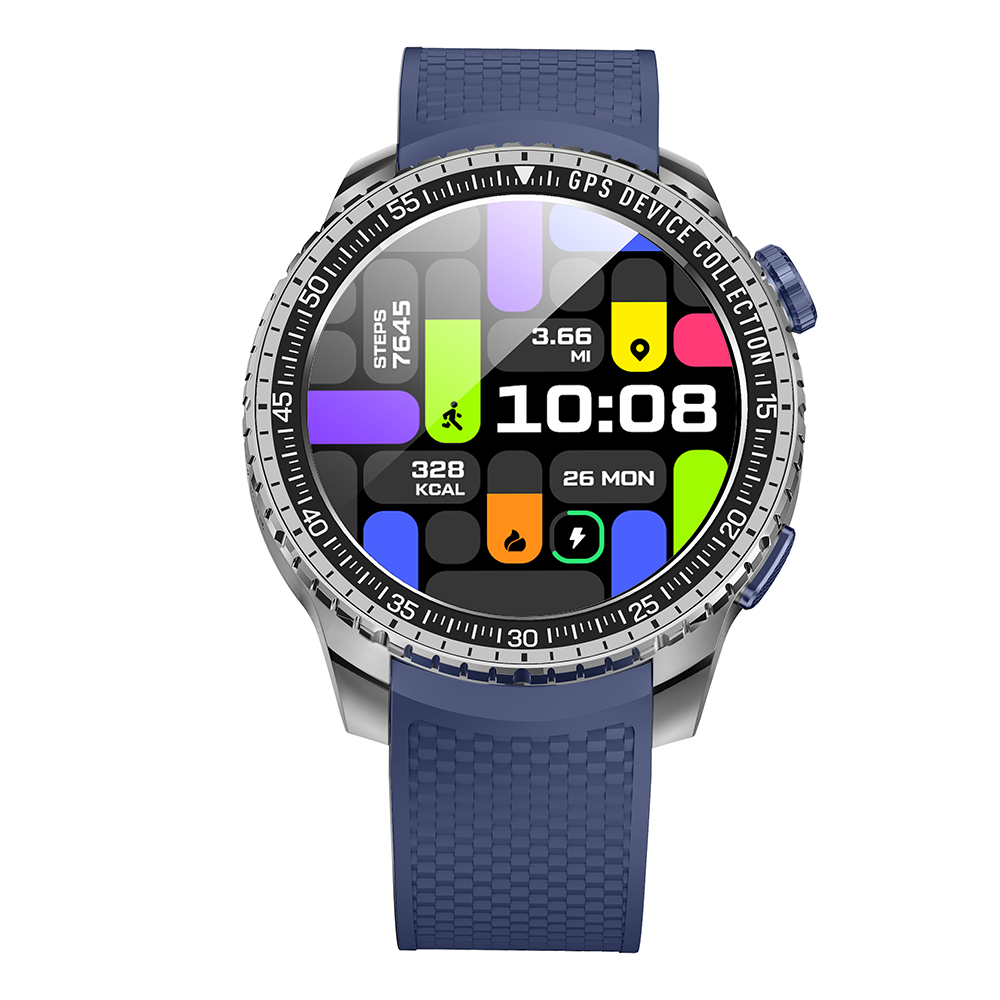 SENBONO max88 men's smart fitness watch has a 1.43-inch full touch screen, 5ATM waterproof, 45-day battery life, blood oxygen monitoring experience, supports GPS, GPT, waterproof smart watch