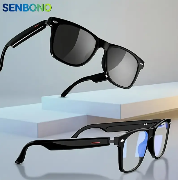 SENBONO Smart Glasses E13 Wireless BT 5.0 Sunglasses Outdoor Sport Hands-Free Call Music Headphone Anti-Blue Eyeglasses