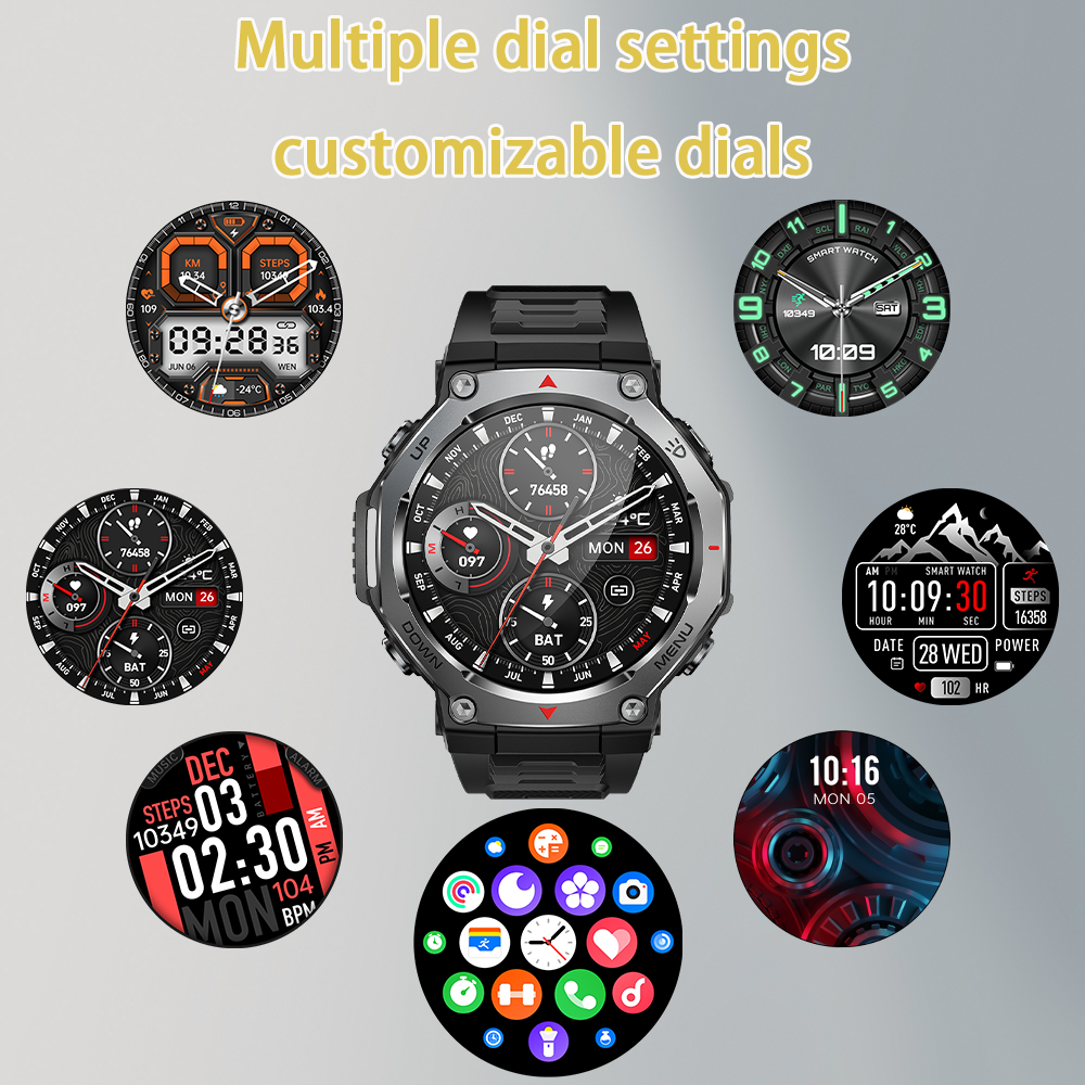 SENBONO Smart watch KT85 health tracker monitors women's heart rate and blood oxygen during menstruation, as well as outdoor sports data. Accurate record