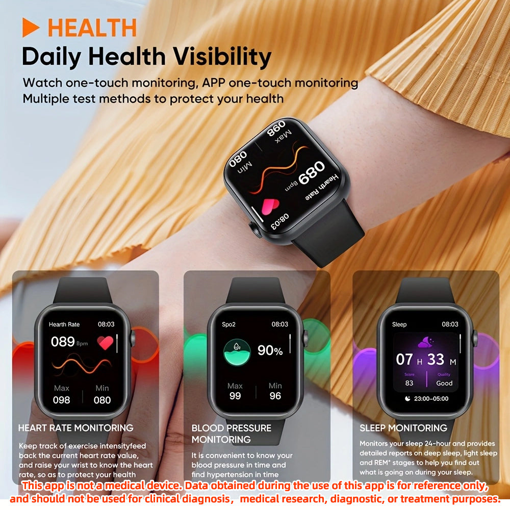 SENBONO Smartwatch life3 accurate heart rate/blood oxygen monitoring, ultra-long battery life + waterproof design, real-time running tracking and multi-sport mode recognition
