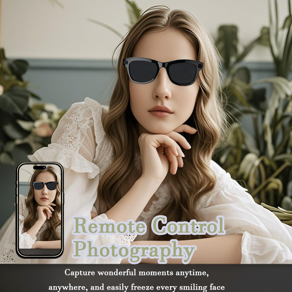 SENBONO M01 Smart Glasses with 500W HD Camera Bluetooth Calling, AI Translation, Audio Viewing Video Recording Glasses, Hands-Free HD Photography, Wireless Eyewear