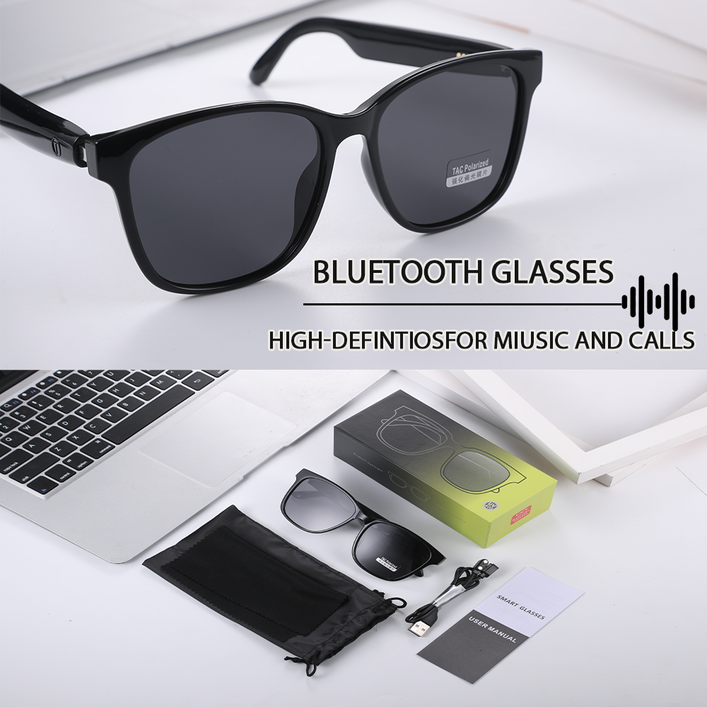 SENBONO GS08Listen to music and answer calls smart glasses GS03, outdoor sunglasses, lightweight, no feeling when wearing, suitable for mountaineering, fishing, traveling
