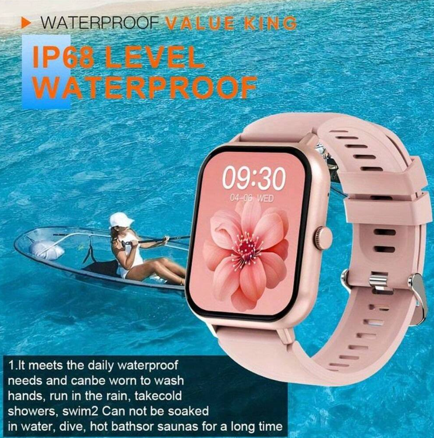 SENBONO smart watch ZL54CJ is unisex and equipped with wireless call menstrual reminder, heart rate monitoring, IP68 waterproof, one-button SOS rescue
