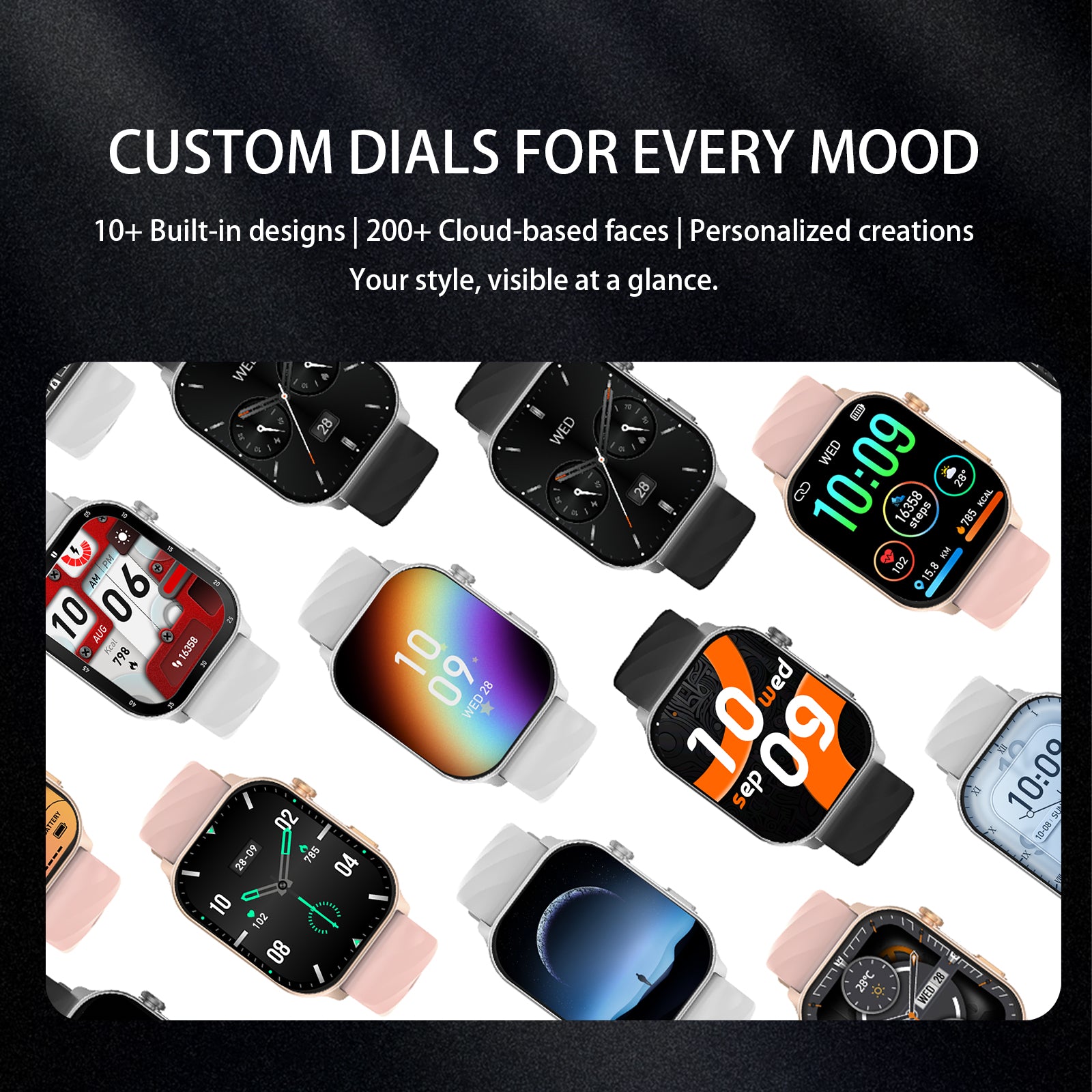 SENBONO LC211 Women's Smartwatch 2.01 Inch Fitness Tracker with GPS Compass, Heart Rate, Sleep and Blood Oxygen Monitoring for iOS and Android Outdoor Smartwatch