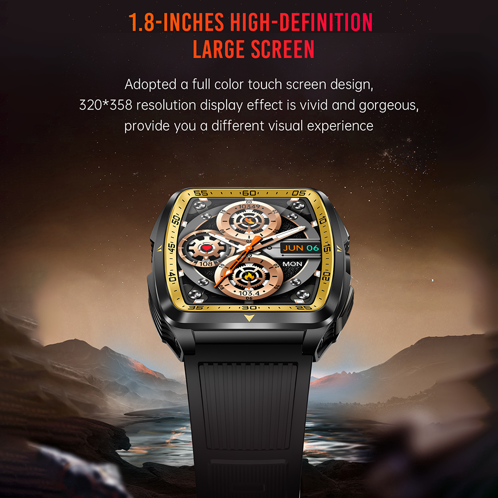 SENBONO KT83 smartwatch: remote control photography, heart rate and stress monitoring, exercise recording, voice assistant/information storage, etc.