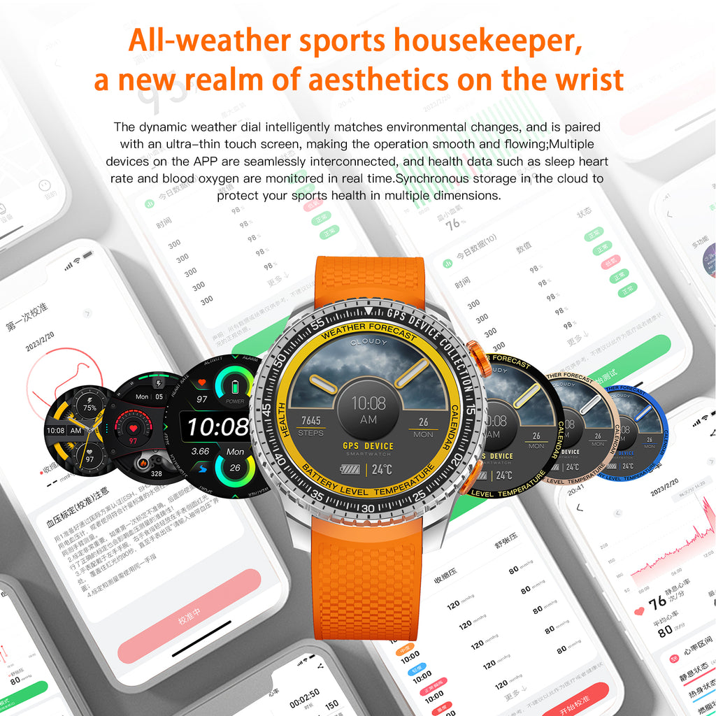 SENBONO max88 men's smart fitness watch has a 1.43-inch full touch screen, 5ATM waterproof, 45-day battery life, blood oxygen monitoring experience, supports GPS, GPT, waterproof smart watch