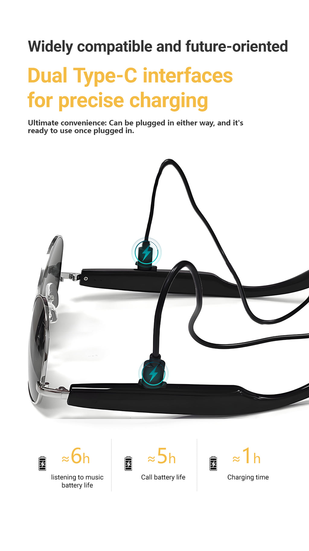 SENBONO Smart AI Translation Glasses F18 Bluetooth Call Voice Assistant Music Playback Headphones Noise Reduction Remote Control Photography Pilot Smart Glasses