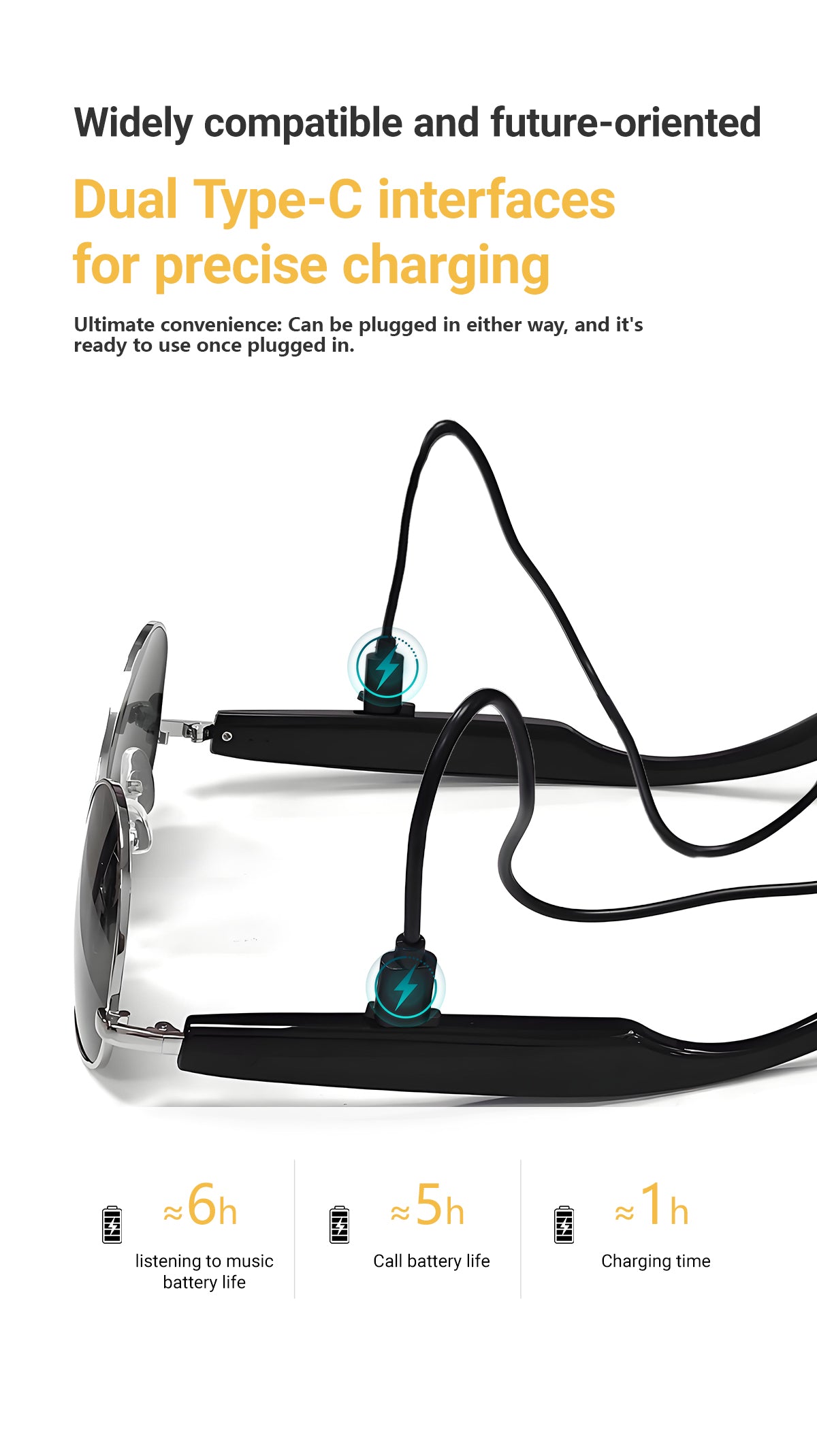 SENBONO Smart AI Translation Glasses F18 Bluetooth Call Voice Assistant Music Playback Headphones Noise Reduction Remote Control Photography Pilot Smart Glasses