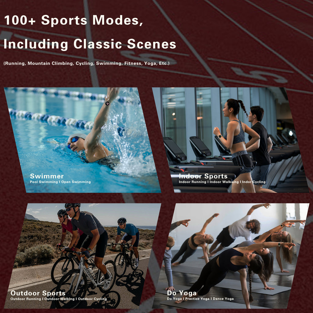 SENBONO smart watch Bluetooth wireless call 3D dial customized heart rate blood oxygen monitoring menstrual management sports outdoor smart watch