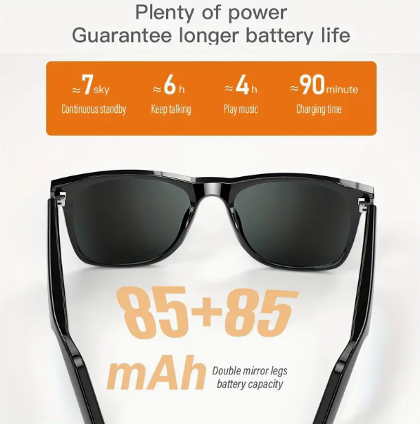 SENBONO Smart Glasses E13 Wireless BT 5.0 Sunglasses Outdoor Sport Hands-Free Call Music Headphone Anti-Blue Eyeglasses