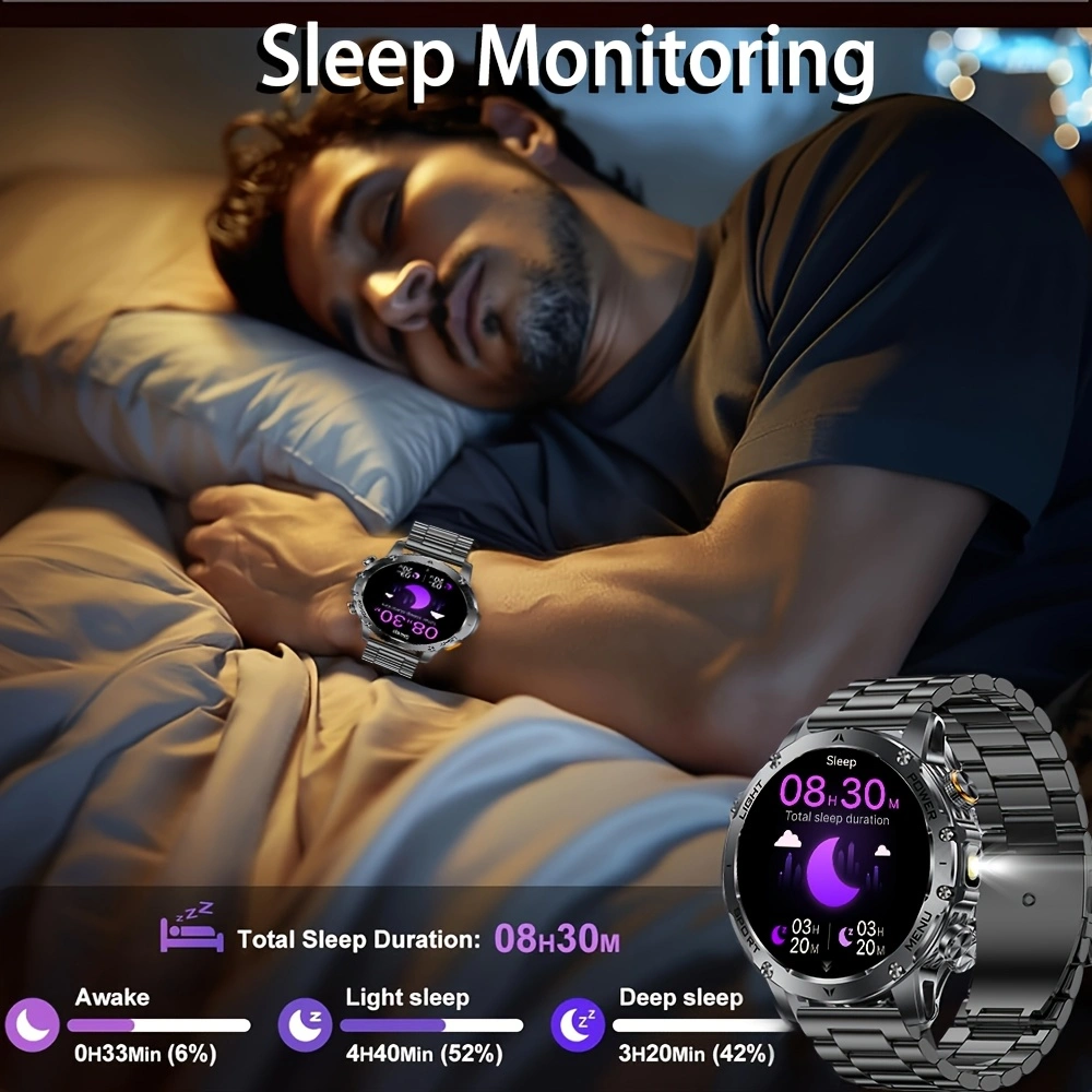 SENBONO smart watch AK87 wireless Bluetooth call 1.7 inches HD high resolution IP67 waterproof, heart rate blood oxygen infrared sensor to measure blood oxygen, richer UI scenes.