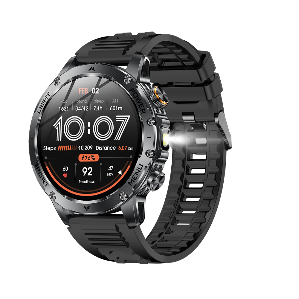 SENBONO smart watch AK87 wireless Bluetooth call 1.7 inches HD high resolution IP67 waterproof, heart rate blood oxygen infrared sensor to measure blood oxygen, richer UI scenes.