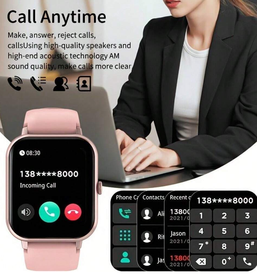 SENBONO smart watch ZL54CJ is unisex and equipped with wireless call menstrual reminder, heart rate monitoring, IP68 waterproof, one-button SOS rescue