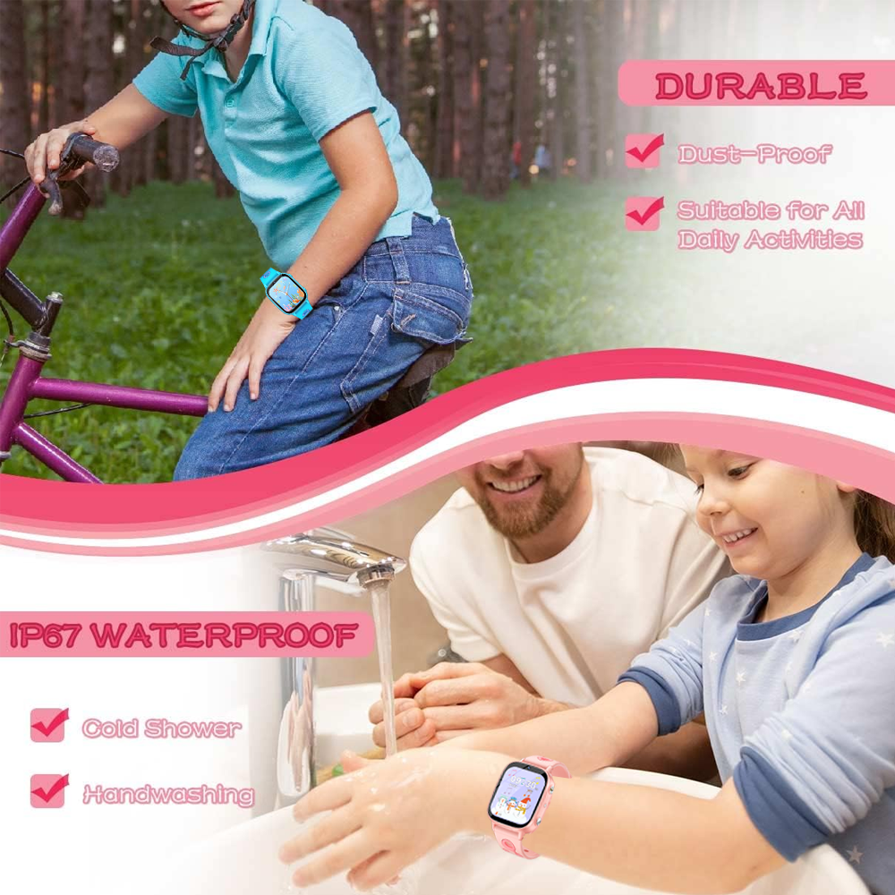 SENBONO smart children's M03watch 1.8 inches, built-in camera, MP3 player, alarm clock, flashlight, children's story, learning words, children's smart watch