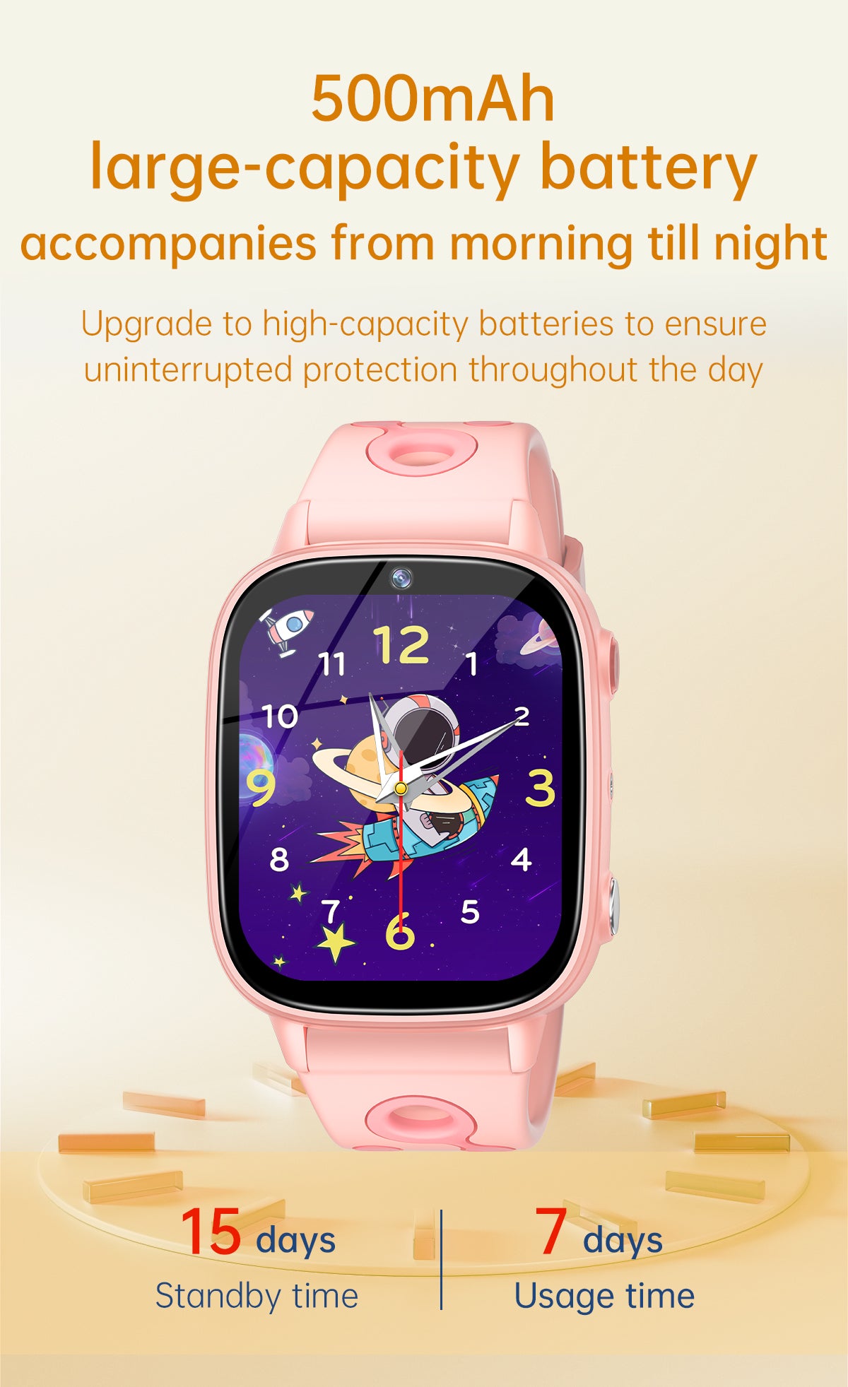 SENBONO smart children's M03watch 1.8 inches, built-in camera, MP3 player, alarm clock, flashlight, children's story, learning words, children's smart watch