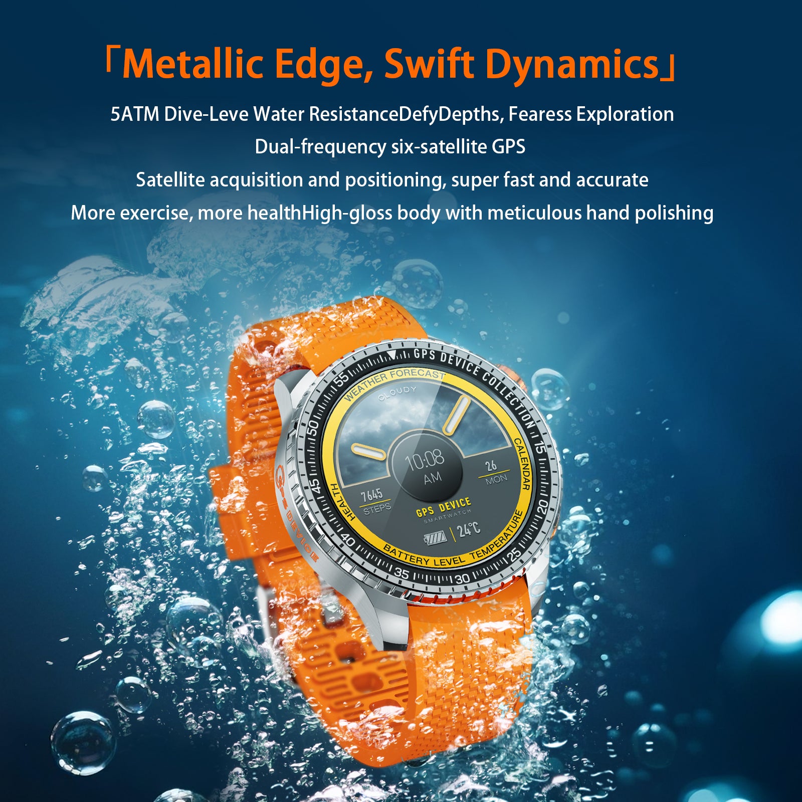 SENBONO max88 men's smart fitness watch has a 1.43-inch full touch screen, 5ATM waterproof, 45-day battery life, blood oxygen monitoring experience, supports GPS, GPT, waterproof smart watch