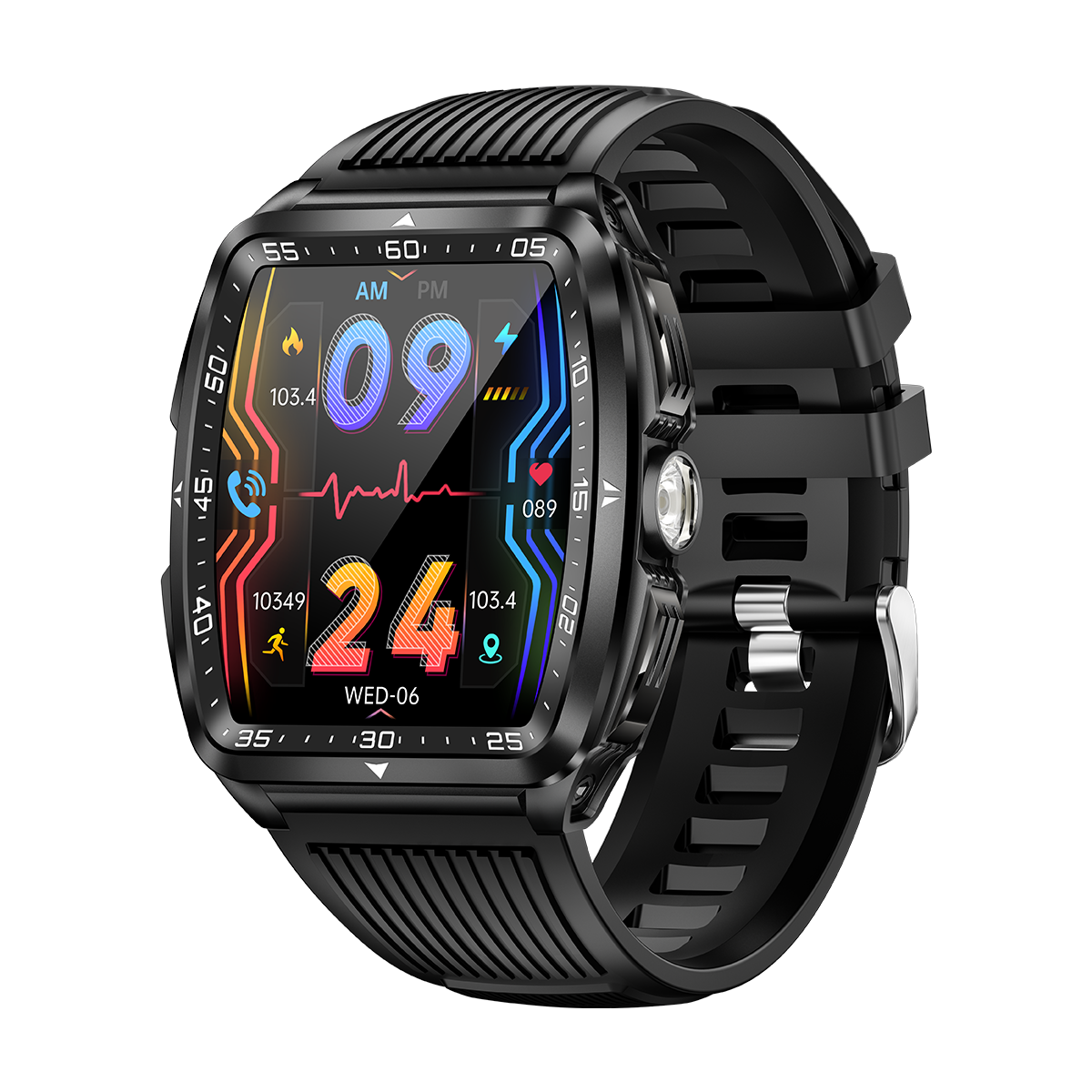 SENBONO KT83 smartwatch: remote control photography, heart rate and stress monitoring, exercise recording, voice assistant/information storage, etc.