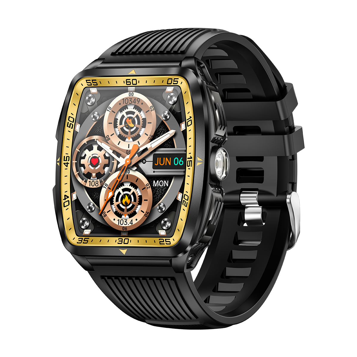 SENBONO KT83 smartwatch: remote control photography, heart rate and stress monitoring, exercise recording, voice assistant/information storage, etc.