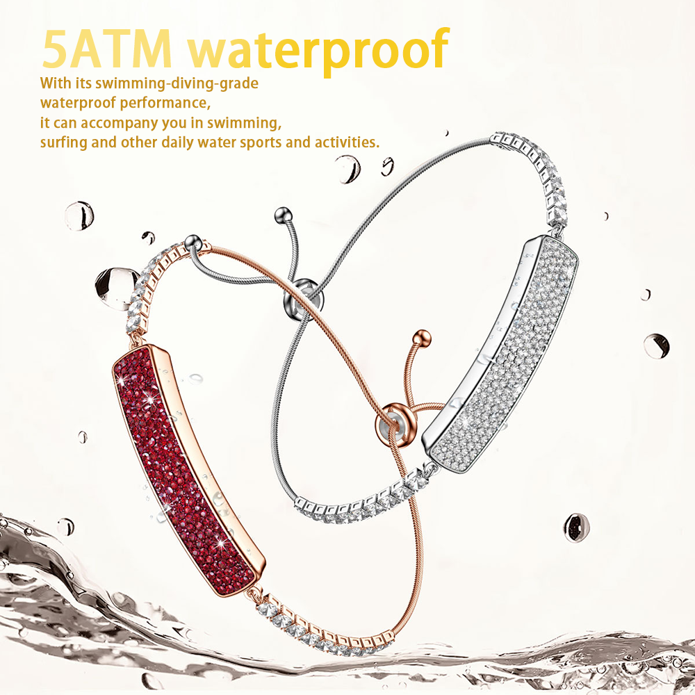 SENBONO Smart Bracelet B5 Heart Rate, Blood Oxygen Pressure, Sleep Health Monitor, Multiple Sports Modes, 5ATM Waterproof Fashion Smart Bracelet, Compatible with Android and iOS