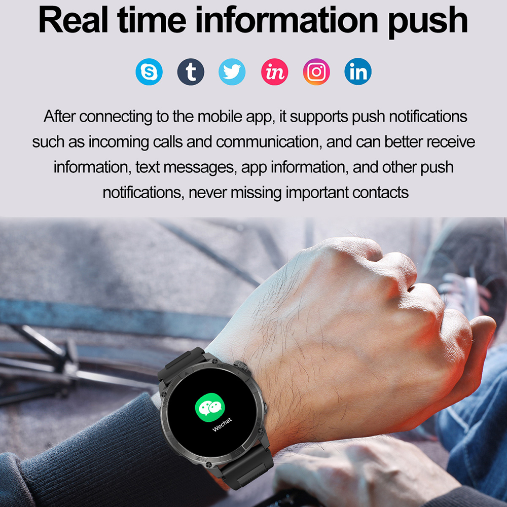 SENBONO smart watch HK08gps positioning air pressure compass bluetooth call message push large capacity battery men's outdoor smart watch
