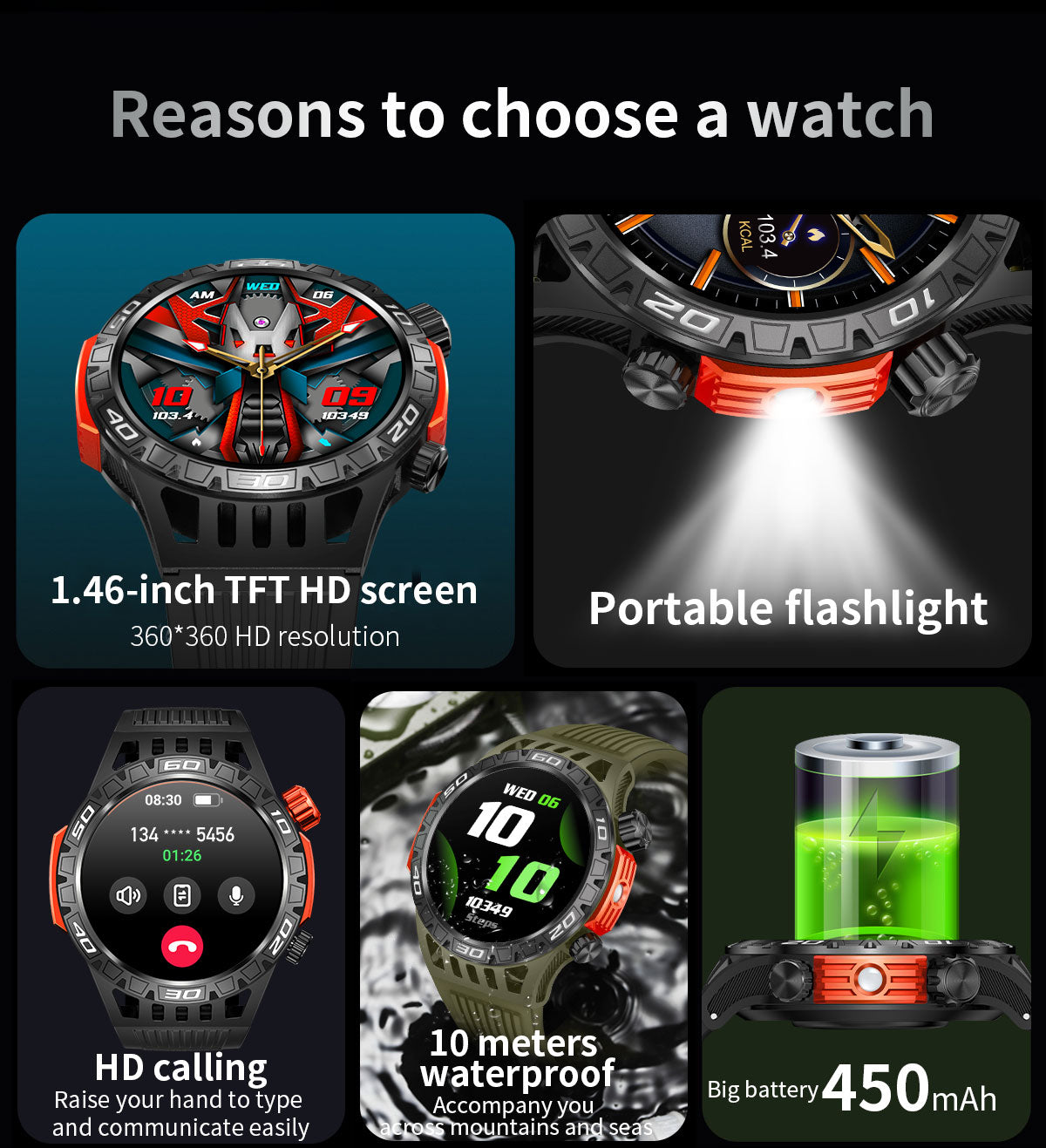 SENBONO HT22 smartwatch has practical functions such as exercise recording, blood oxygen monitoring, weather query, music playback, payment schedule management, etc., providing a one-stop experience