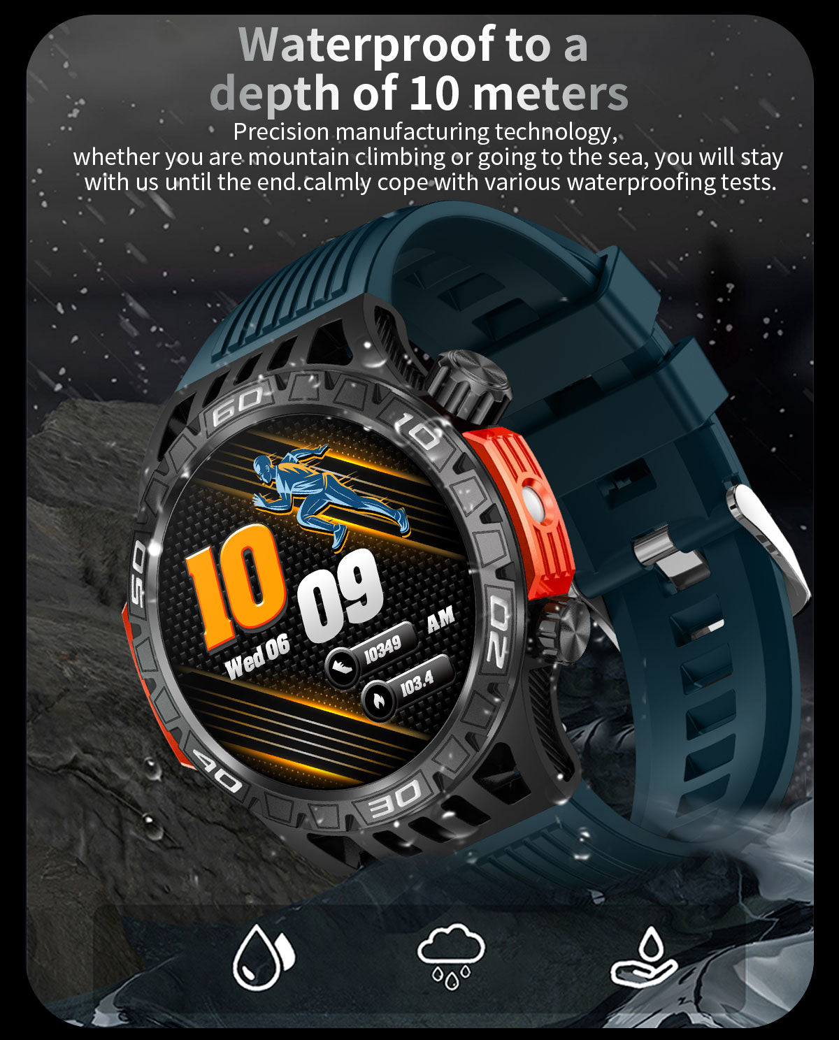 SENBONO HT22 smartwatch has practical functions such as exercise recording, blood oxygen monitoring, weather query, music playback, payment schedule management, etc., providing a one-stop experience