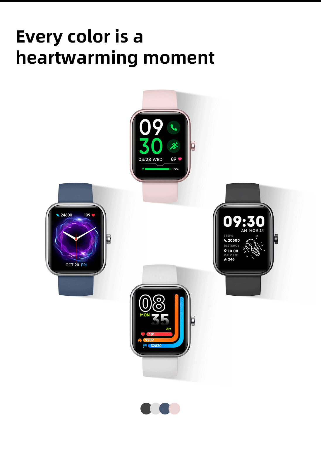 SENBONO IDW25 smart watch 1.83 inches Voice assistant Long battery life Bluetooth call Health monitoring Sports waterproof Multi-mode Applicable to Android iOS