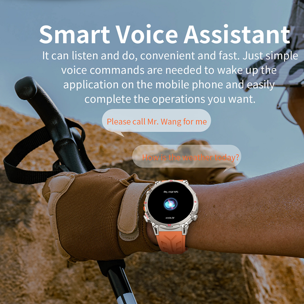 SENBONO Smart Outdoor Watch KC93 GPS Positioning, Bluetooth Calling, Heart Rate and Blood Oxygen Health Analysis Fitness Tracker Cycling Sports Smart Watch is compatible with iOS and Android.