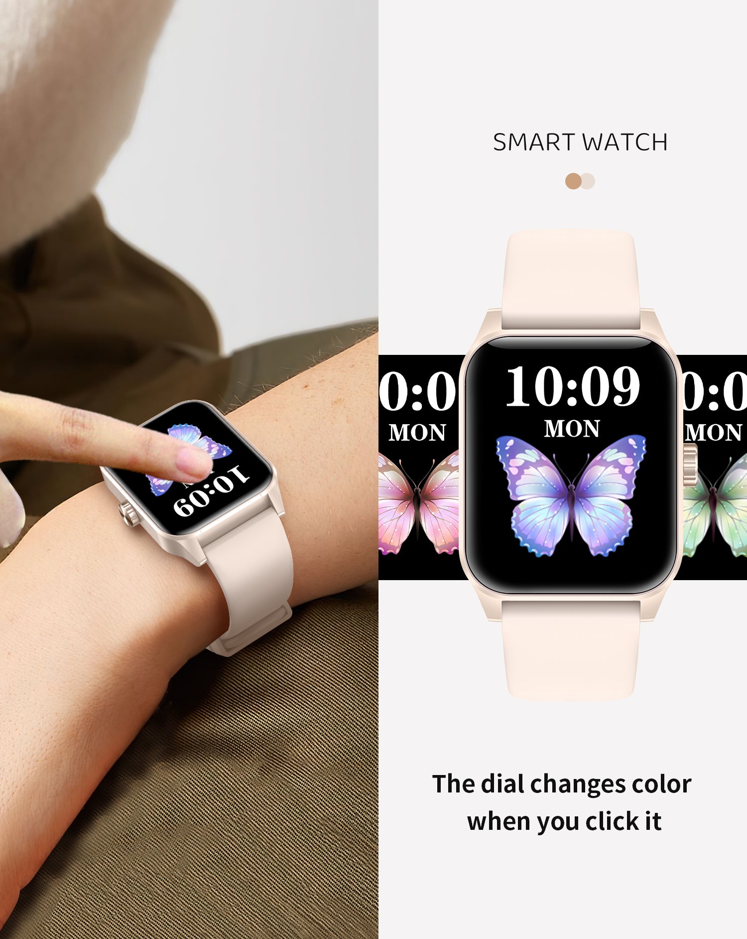 SENBONO  Smart Watch V25Z Bluetooth Call 1.85 inches 240*284 HD large screen 3D dynamic dial 60HZ high refresh rate IP68 waterproof Daily use Message push Multiple health function monitoring