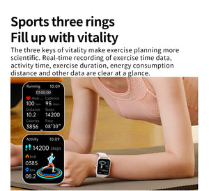 Smart Watch V25Z Bluetooth Call 1.85 inches 240*284 HD large screen 3D dynamic dial 60HZ high refresh rate IP68 waterproof Daily use Message push Multiple health function monitoring