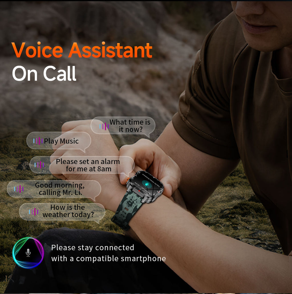 SENBONO V35 smart watch 1100mAH large battery long-lasting life Bluetooth call heart rate blood oxygen function monitoring outdoor smart sports watch