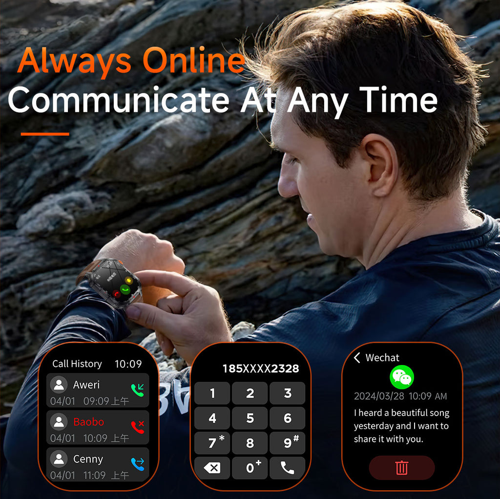 SENBONO V35 smart watch 1100mAH large battery long-lasting life Bluetooth call heart rate blood oxygen function monitoring outdoor smart sports watch