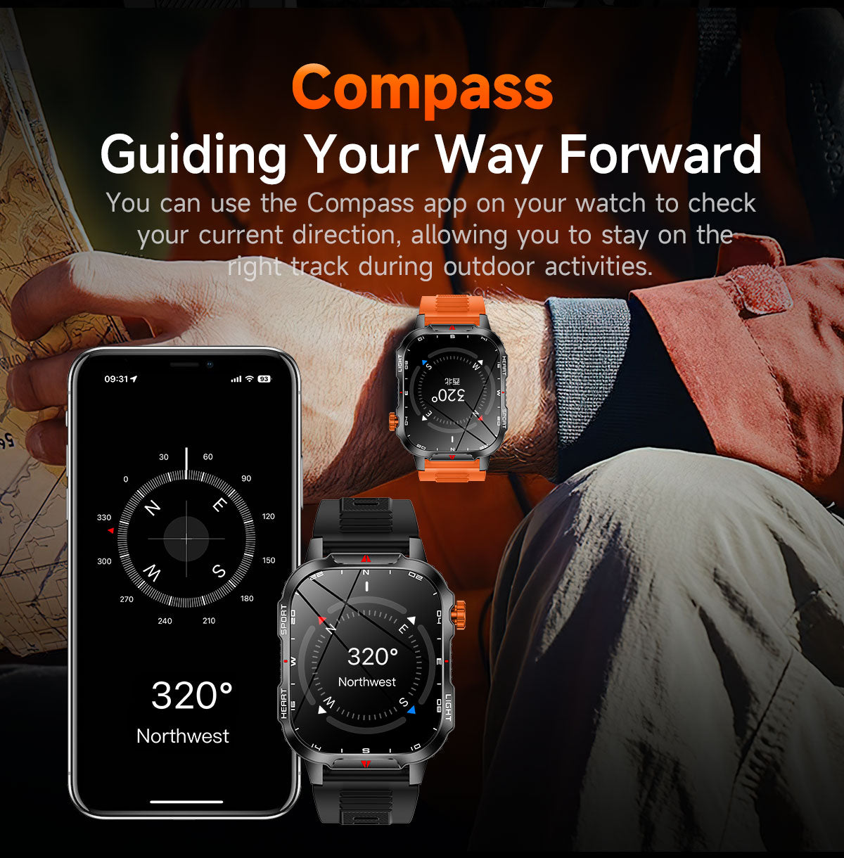 SENBONO V35 smart watch 1100mAH large battery long-lasting life Bluetooth call heart rate blood oxygen function monitoring outdoor smart sports watch