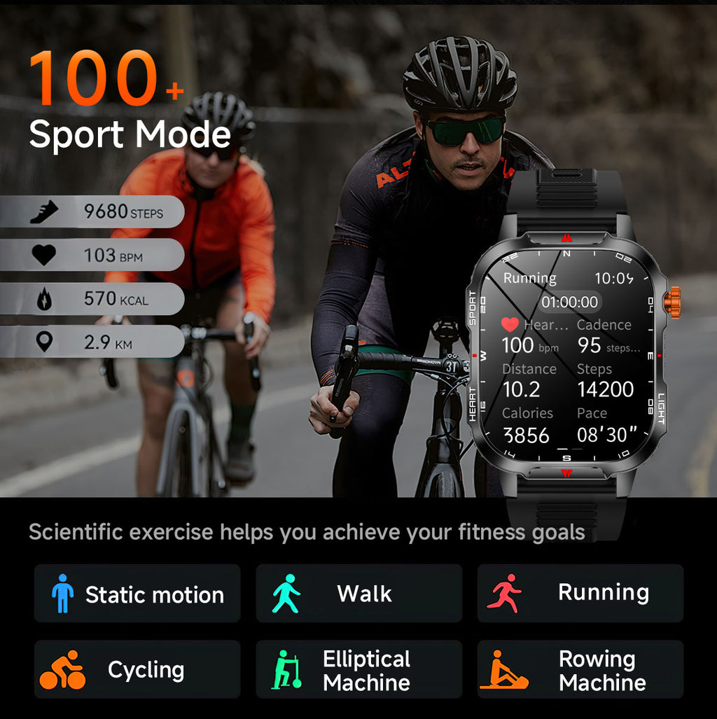 SENBONO V35 smart watch 1100mAH large battery long-lasting life Bluetooth call heart rate blood oxygen function monitoring outdoor smart sports watch