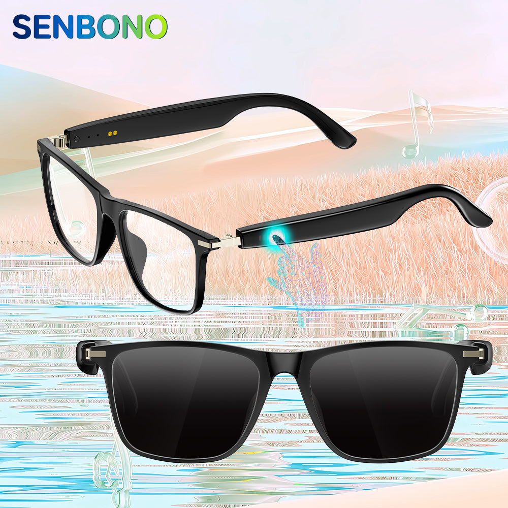 SENBONO Smart glasses MO1 Bluetooth call voice assistant audio listening to music smart sports polarized daily outdoor sunglasses