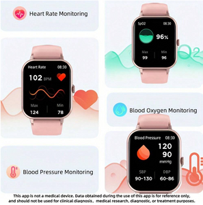 senbono smart watch ZL54CJ is unisex and equipped with wireless call menstrual reminder, heart rate monitoring, IP68 waterproof, one-button SOS rescue
