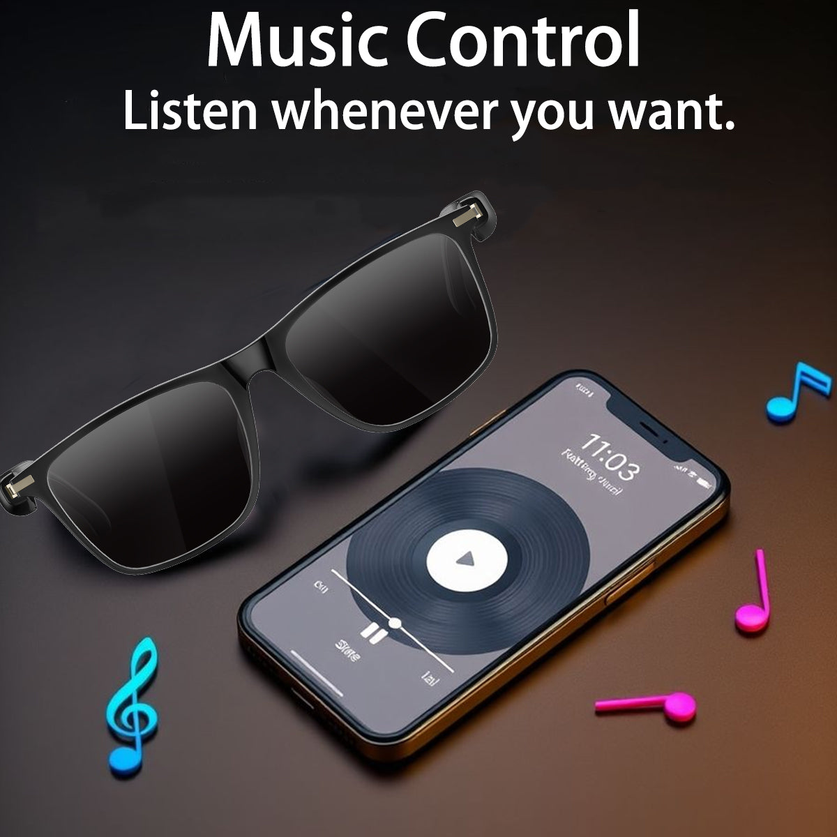 SENBONO Smart glasses MO1 Bluetooth call voice assistant audio listening to music smart sports polarized daily outdoor sunglasses