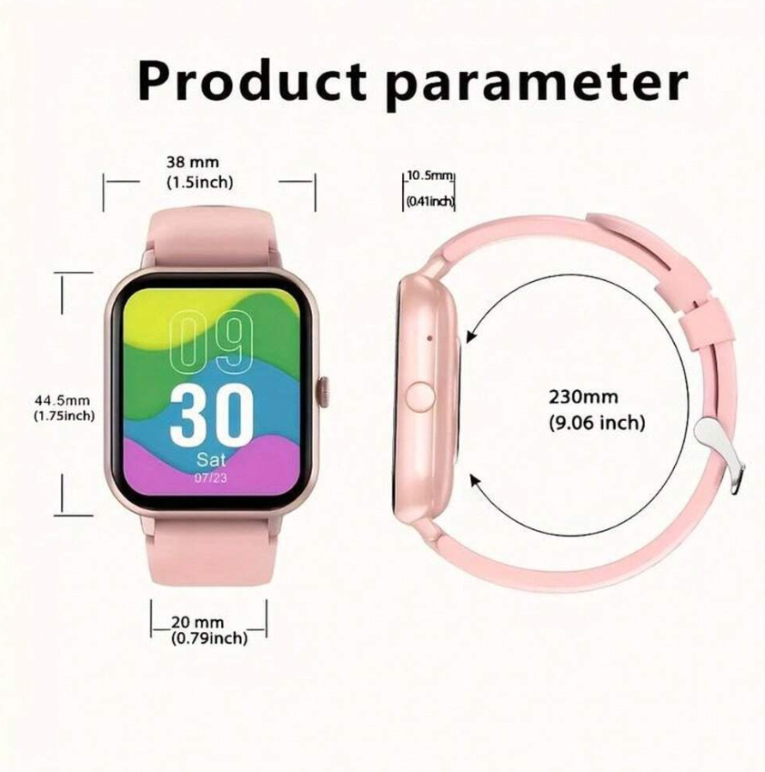 SENBONO smart watch ZL54CJ is unisex and equipped with wireless call menstrual reminder, heart rate monitoring, IP68 waterproof, one-button SOS rescue