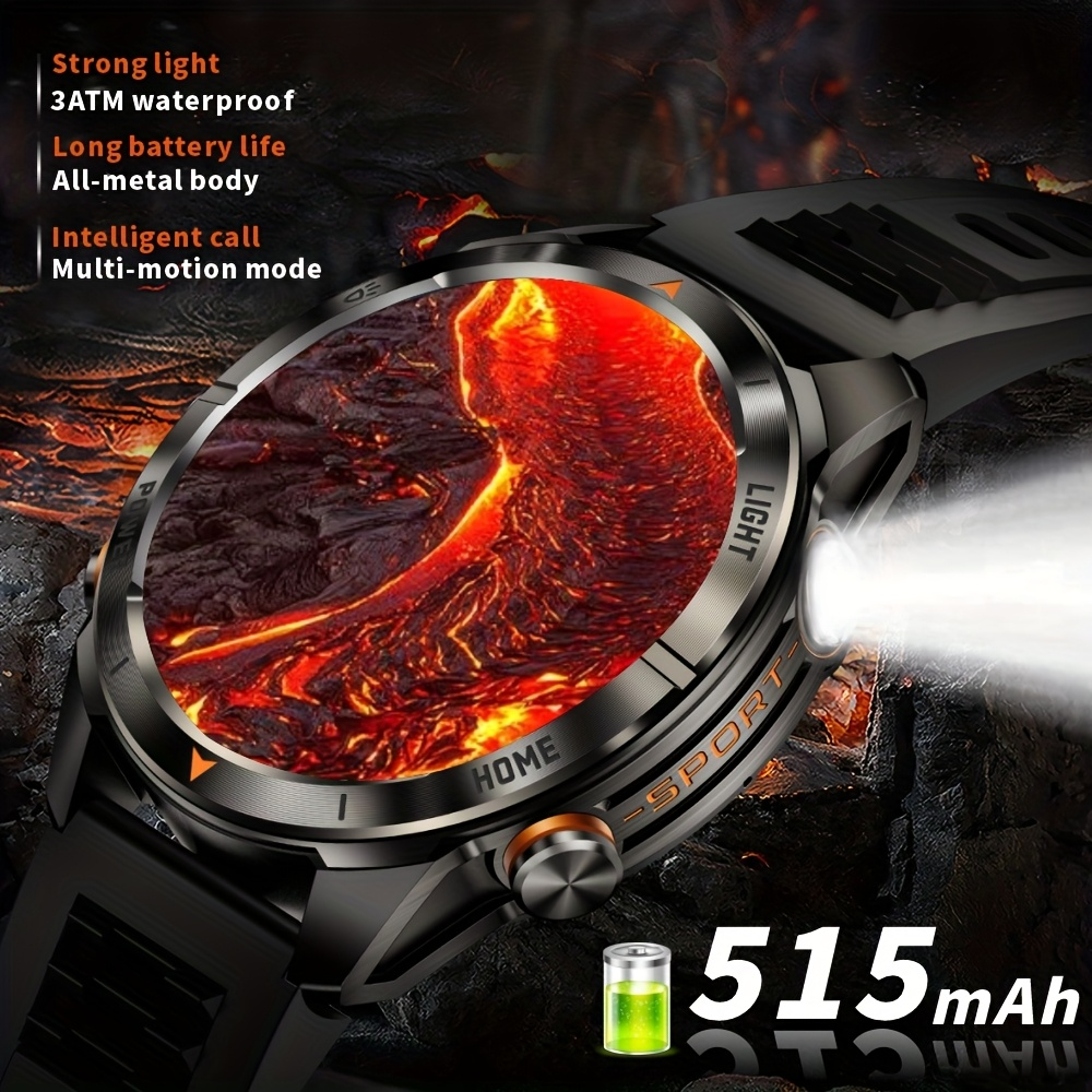 SENBONO KT80smartwatch 1.46-inch remote control camera full-screen touch heart rate blood oxygen pressure monitoring + exercise record + sleep / women's health management smartwatch