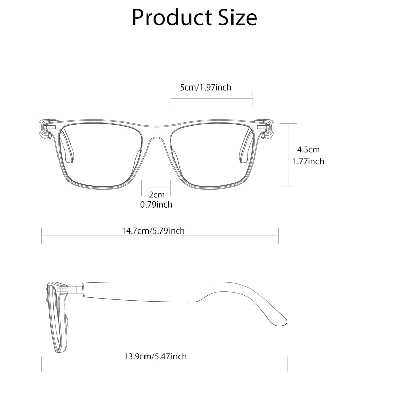 SENBONO smart glasses M01 wireless Bluetooth answering remote photography built-in speaker and microphone for no-feel wear, a must-have for going out