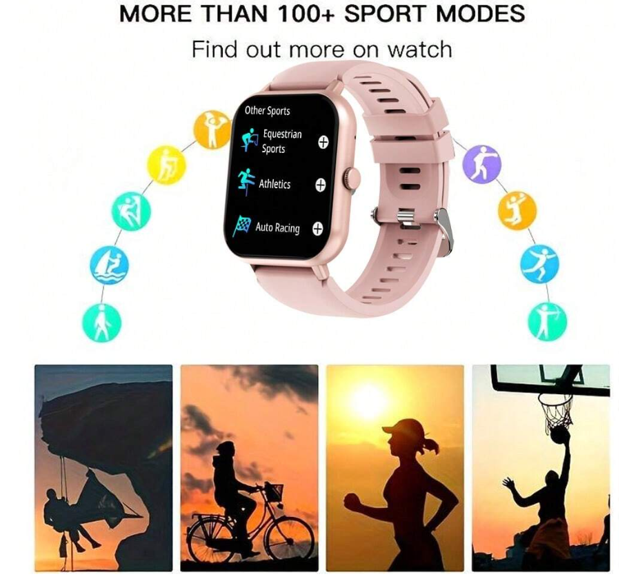 SENBONO smart watch ZL54CJ is unisex and equipped with wireless call menstrual reminder, heart rate monitoring, IP68 waterproof, one-button SOS rescue