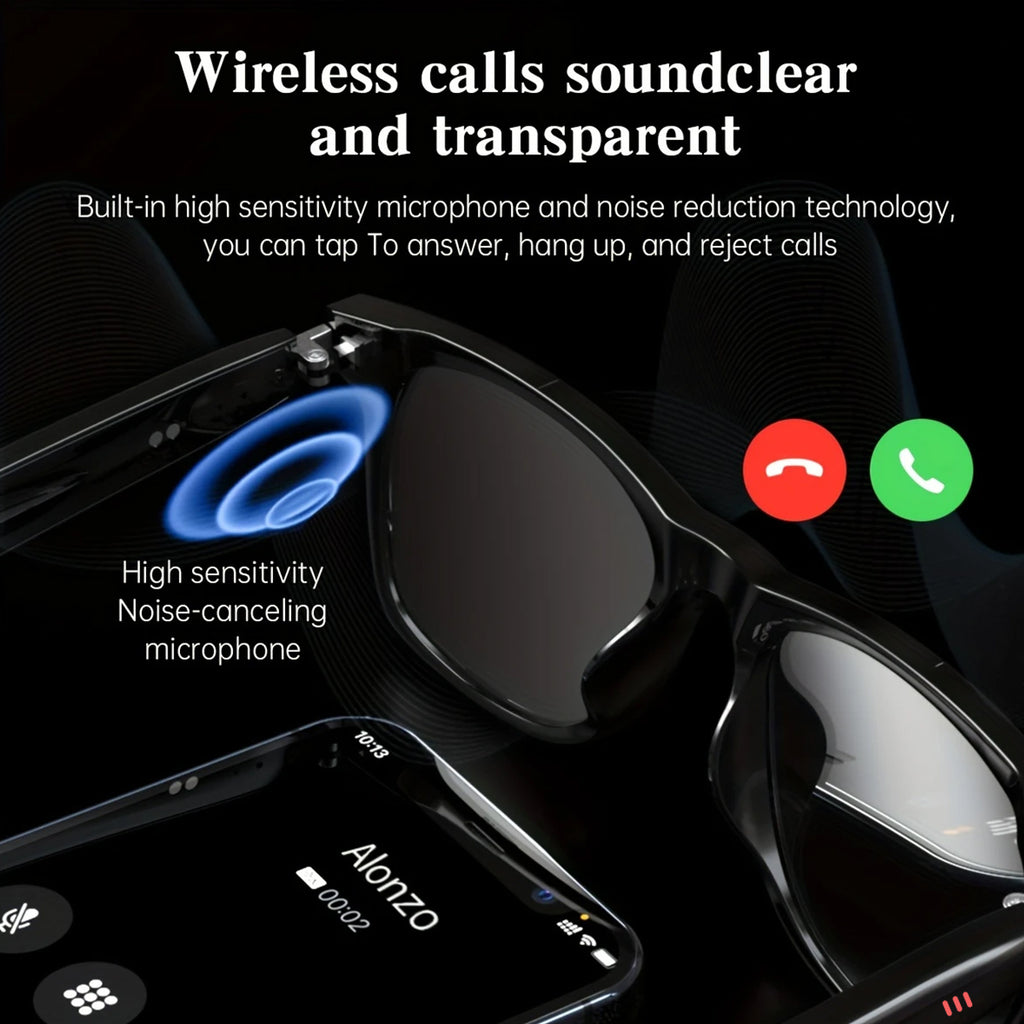 SENBONO smart glasses M01 wireless Bluetooth answering remote photography built-in speaker and microphone for no-feel wear, a must-have for going out