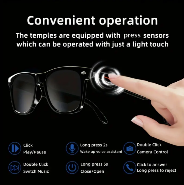 SENBONO Smart Glasses E13 Wireless BT 5.0 Sunglasses Outdoor Sport Hands-Free Call Music Headphone Anti-Blue Eyeglasses