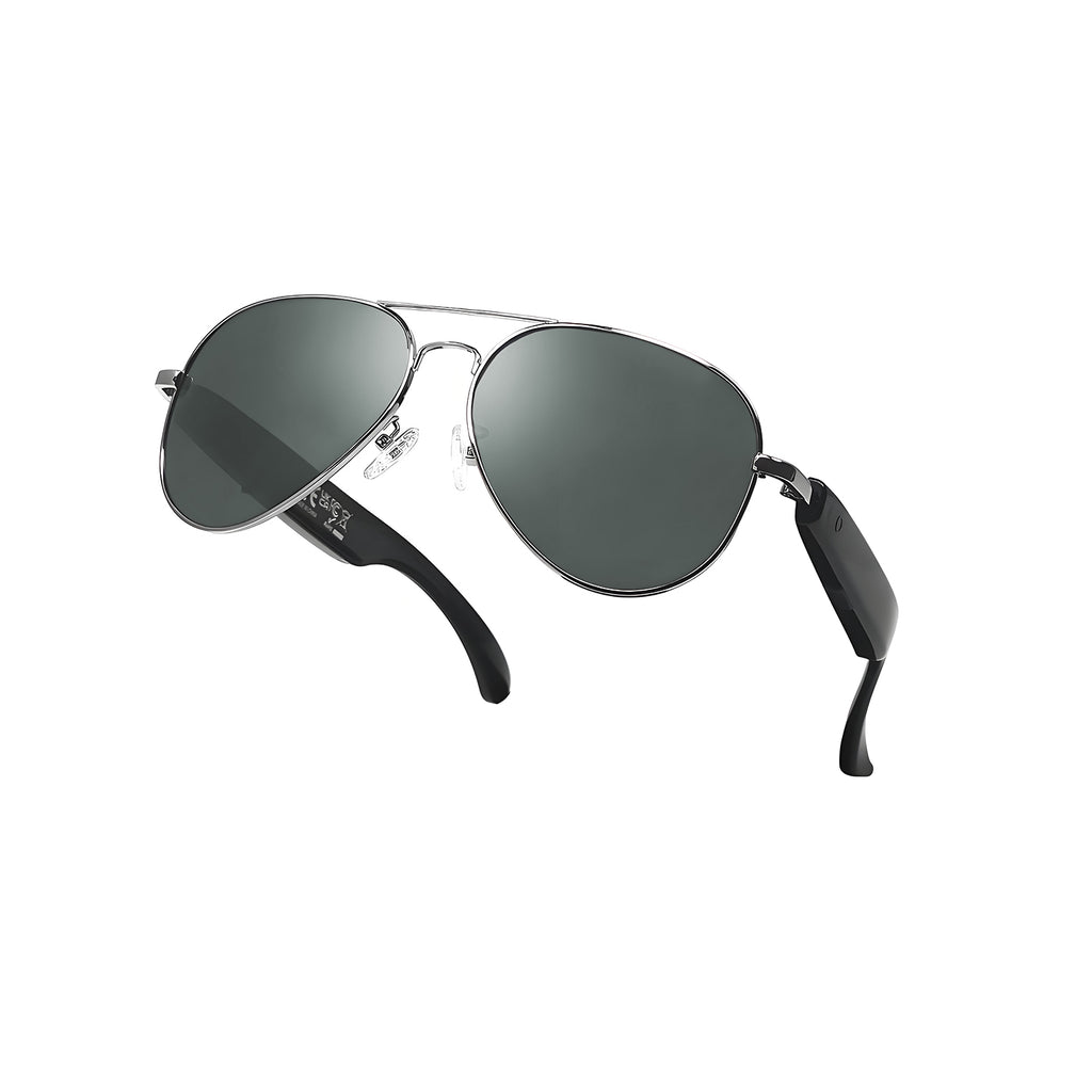 SENBONO Smart AI Translation Glasses F18 Bluetooth Call Voice Assistant Music Playback Headphones Noise Reduction Remote Control Photography Pilot Smart Glasses